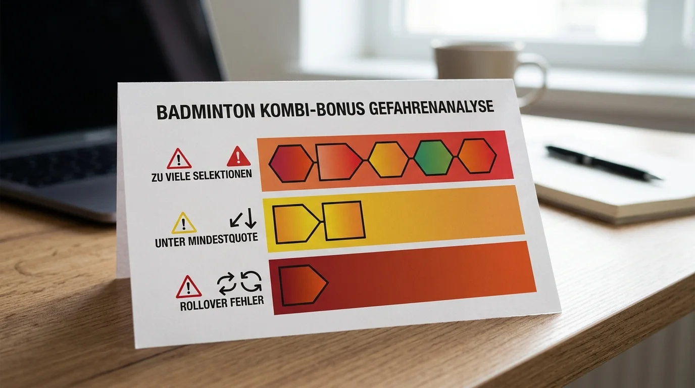 Häufige Fallen beim Badminton Kombi-Bonus vermeiden: Mindestquote, zu viele Selektionen und Rollover