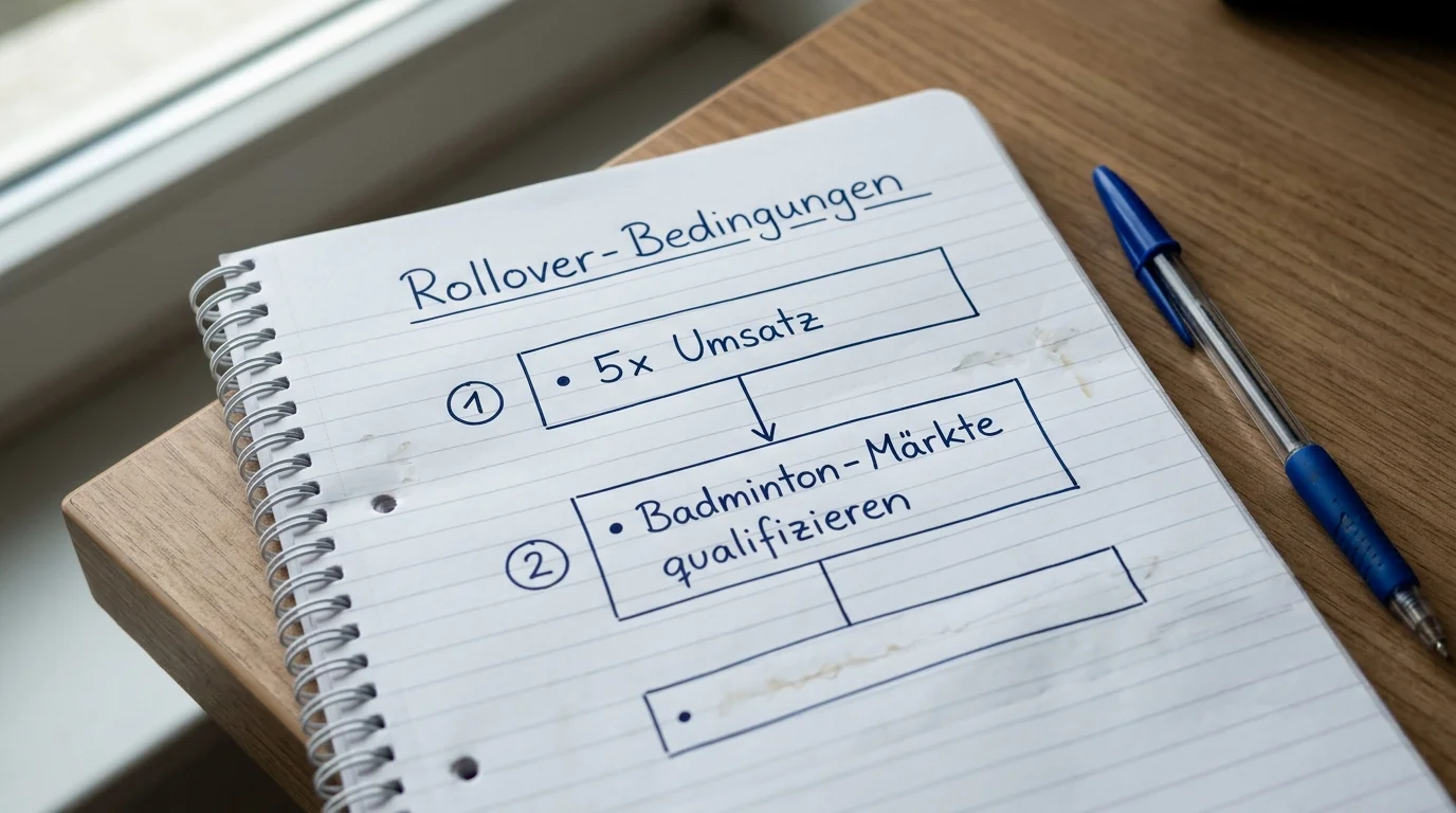 Rollover-Bedingungen beim Badminton Kombi-Bonus verstehen und Konflikte mit Willkommensbonus vermeiden