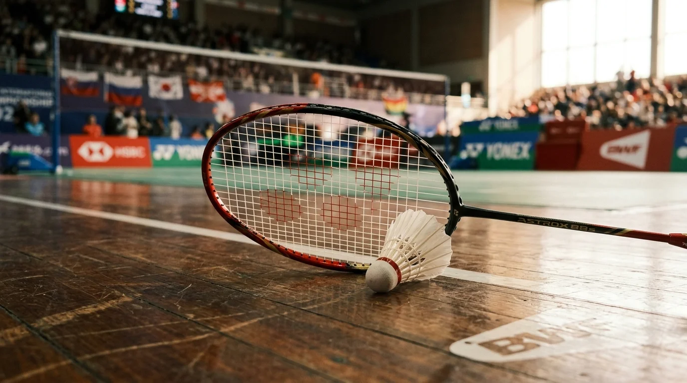 Badminton-Schläger und Federball, die Randsportart mit 220 Millionen Spielern weltweit im Wett-Fokus