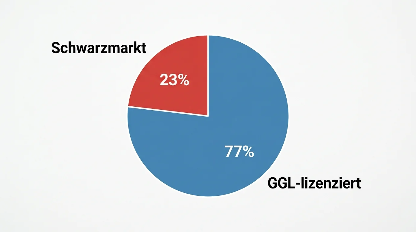 Schwarzmarkt vs. legaler Sportwettenmarkt in Deutschland 2026, GGL-Daten zur Kanalisierungsquote und Marktanteilen