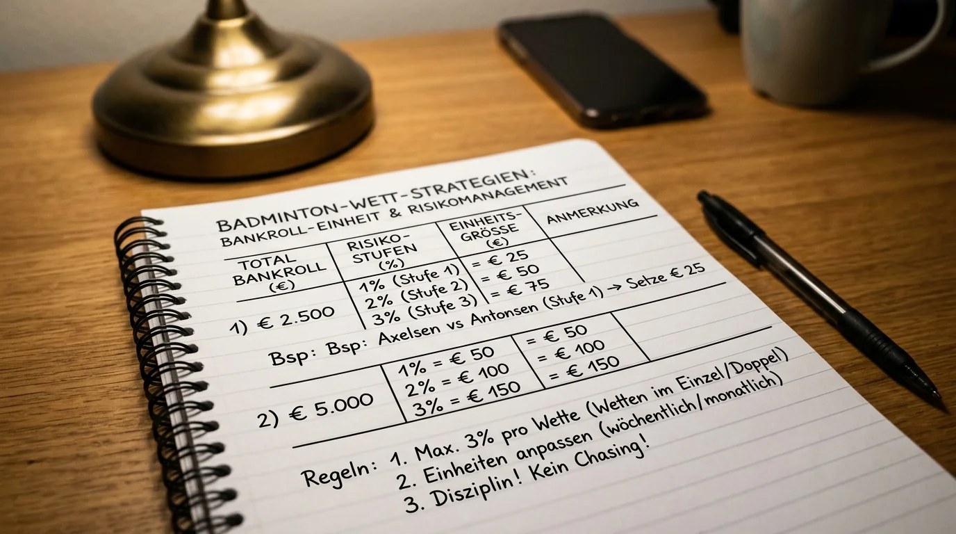 Staking-Plan für Badminton-Sportwetten: Einsatzeinheiten und Bankroll-Schutz für Einsteiger erklärt
