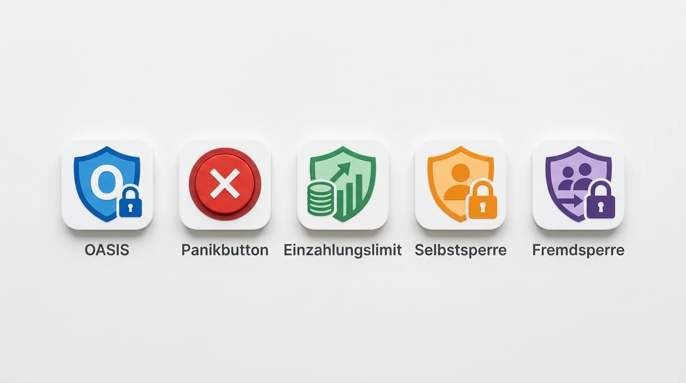 Spielerschutz-Tools bei deutschen Sportwettenanbietern 2026, OASIS, Panikbutton und LUGAS-Einzahlungslimit