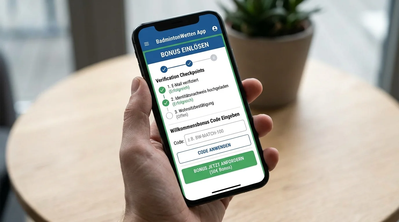 Badminton Wetten Bonus über mobile App einlösen, Bedingungen, Plattformkompatibilität und typische Fehler bei Erstanmeldung