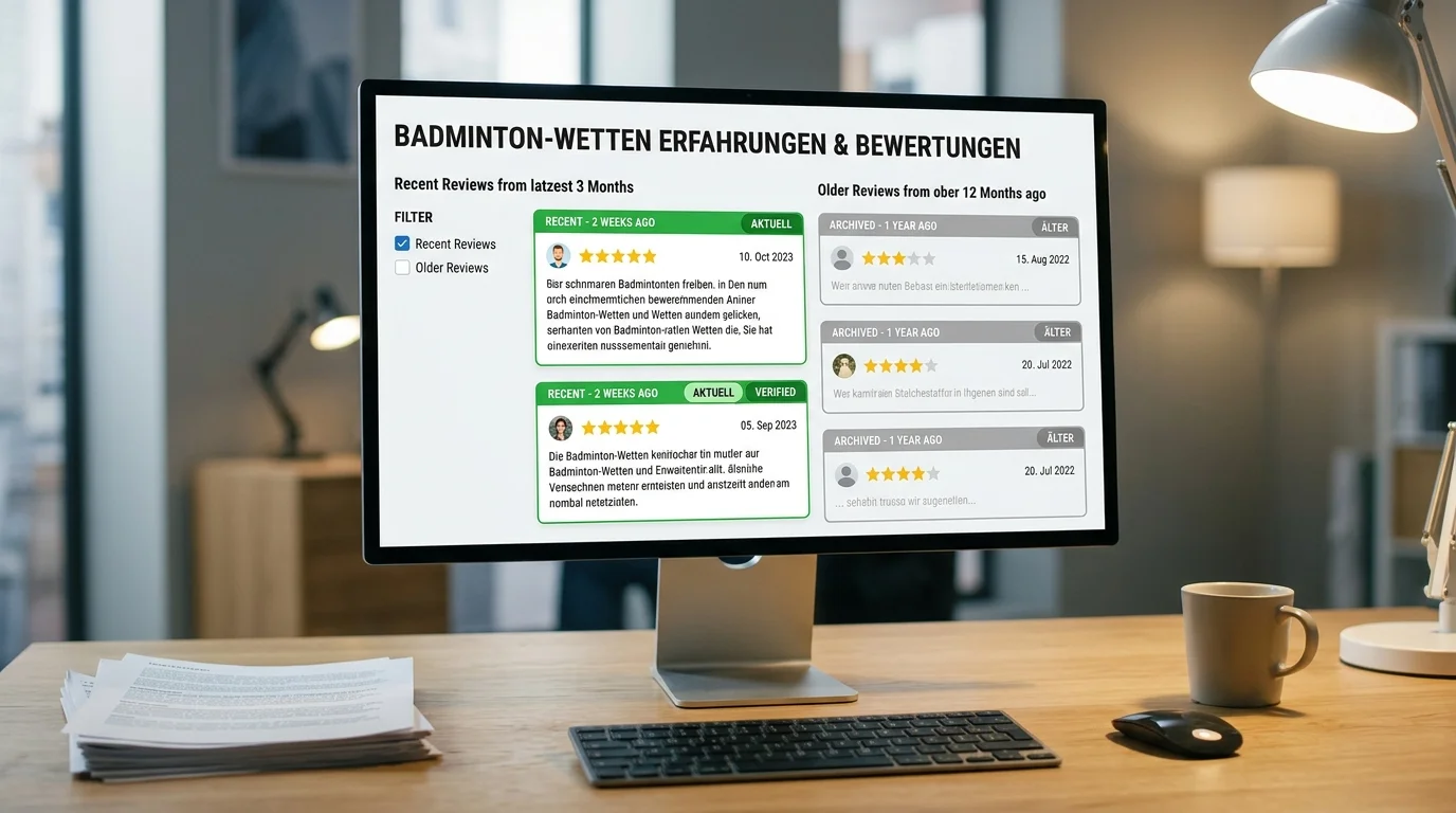 Nutzerbewertungen für Badminton-Wettanbieter richtig einordnen, Seriosität von Bewertungsportalen prüfen