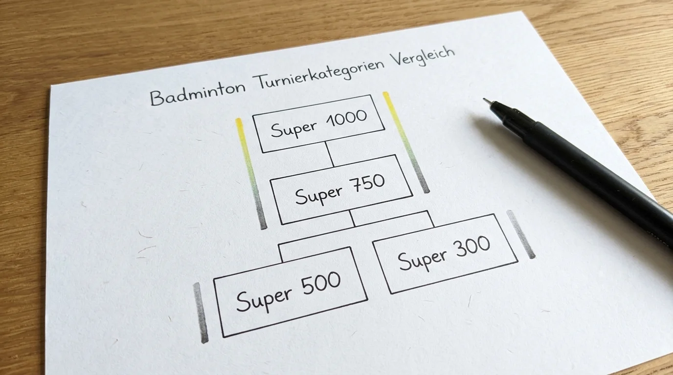 Typische Quotenbereiche bei Badminton nach Turnierkategorie: Super 1000, Super 750, Super 500 und Super 300 im Vergleich