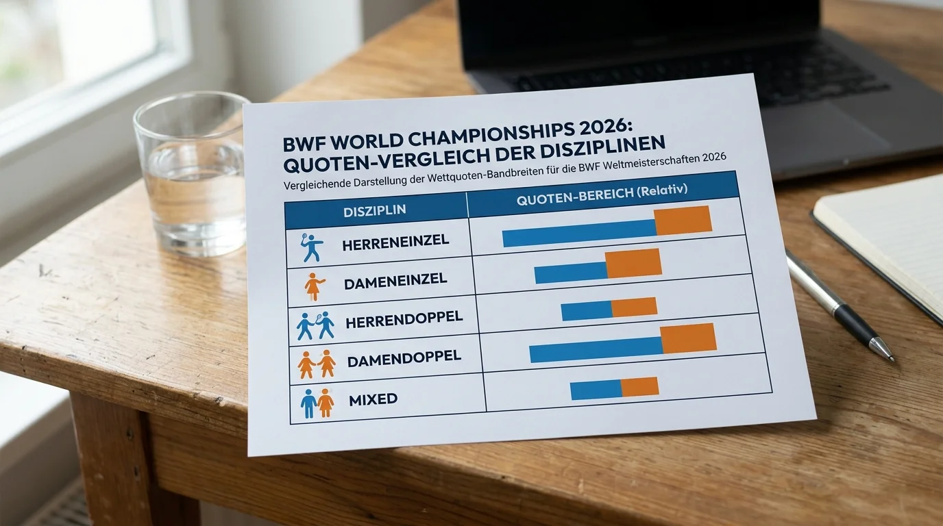 Quotenvorschau für alle fünf Disziplinen bei der BWF World Championships 2026 in Neu-Delhi