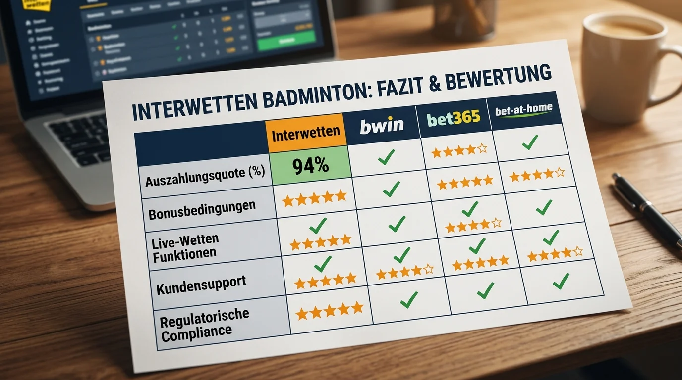 Interwetten Badminton Gesamtbewertung 2026 für quotenbewusste Badminton-Wetter in Deutschland